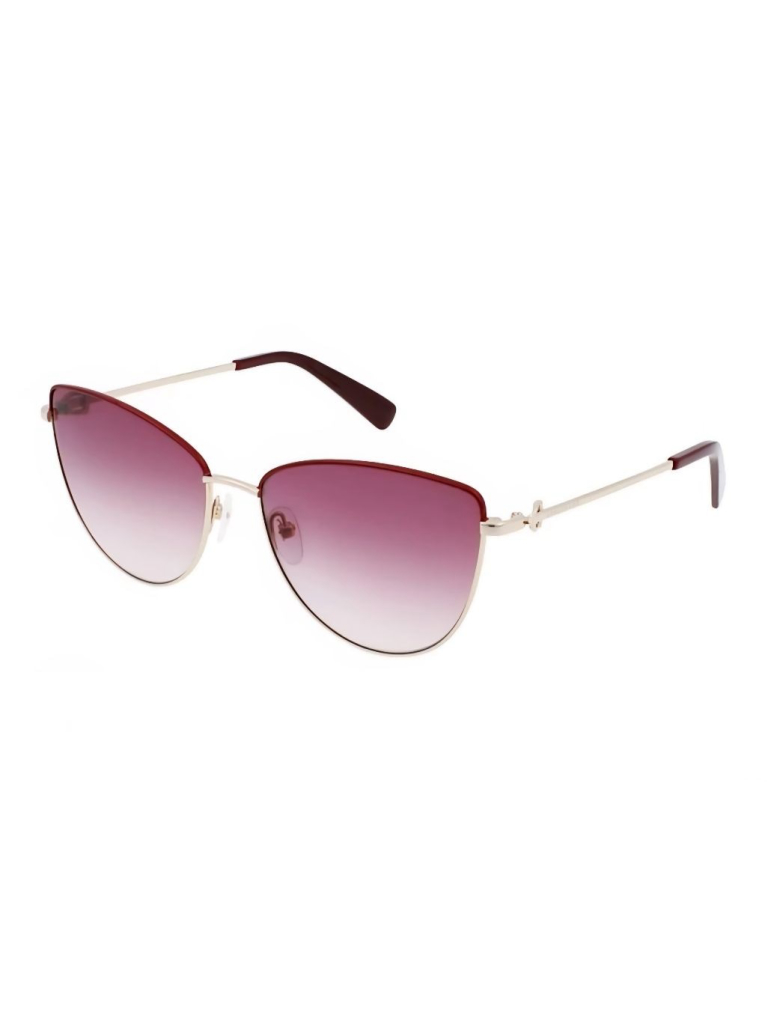 Longchamp Brand New Cat Eye Gradient Sunglasses Lo152s 721 Pink Gold 58 Mm